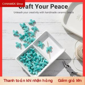 CS 10pcs Hòa Bình chim bồ câu hình dạng Hạt Gốm Mặt dây chuyền DIY trang sức phụ kiện cho hàng thủ công và nghệ thuật làm