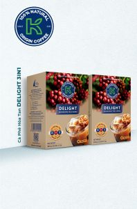 Combo 2 Cà Phê Sữa Hòa Tan K Delight 3in1 Hộp 15 Gói - Thương Hiệu K Coffee