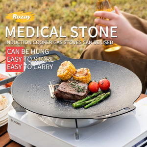 Stone Baking Pan Plate Non-Stick Frying Pan Outdoor Card Oven Aluminum Plate BBQ Smokeless Grill Pan Suitable All Stove