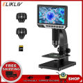 Elikliv EDM11S 7 Inch LCD Digital Microscope with Remote Control 32GB, EDM11 2000X 10 LEDs Biological Microscope for Adults Kids with Digital Microbial Lens, Windows/Mac OS Compatible. 