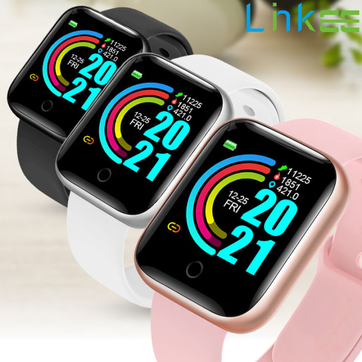 Linkee Bluetooth Smart Watch Men Women Y68 Blood Pressure Heart Rate  Monitor Sport Smartwatch Fitness Tracker
