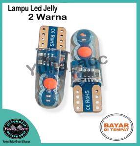 Sepasang Lampu Led Sen Sein Senja T10 Kedip 2 Warna Universal