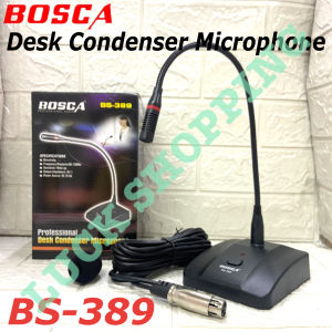 Bosca BS-389 Professional Desk Condenser Microphone Adjustable flexible gooseneck Cardioid pickup rejects off-axis sound