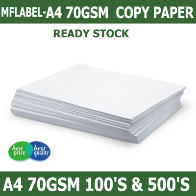 MFLABEL A4 70gsm 500sheets Copier Paper 1 Box (5 Reams) 210x297 mm