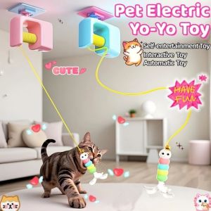New Automatic Electric Cat Yo-Yo Toy Smart Door Hanging Toy Interactive Pet Self-entertainment Toy