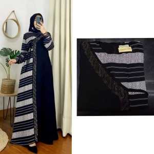 aludra dress gamis motif terbaru manik swarovsky mewah simple elegant kekinian amore by ruby