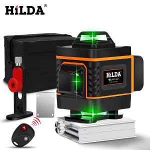 NEW COD Taffware HILDA Laser Tukang Bagunan Level Self Leveling 4D 16 Garis Remote + Tripod LD-515