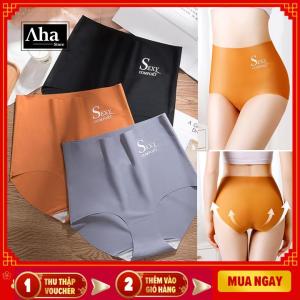 Quần Lót đúc Su Lụa Ép Nhiệt Tàng Hình Không Viền Cạp Cao Gen Bụng QS04 Aha Store