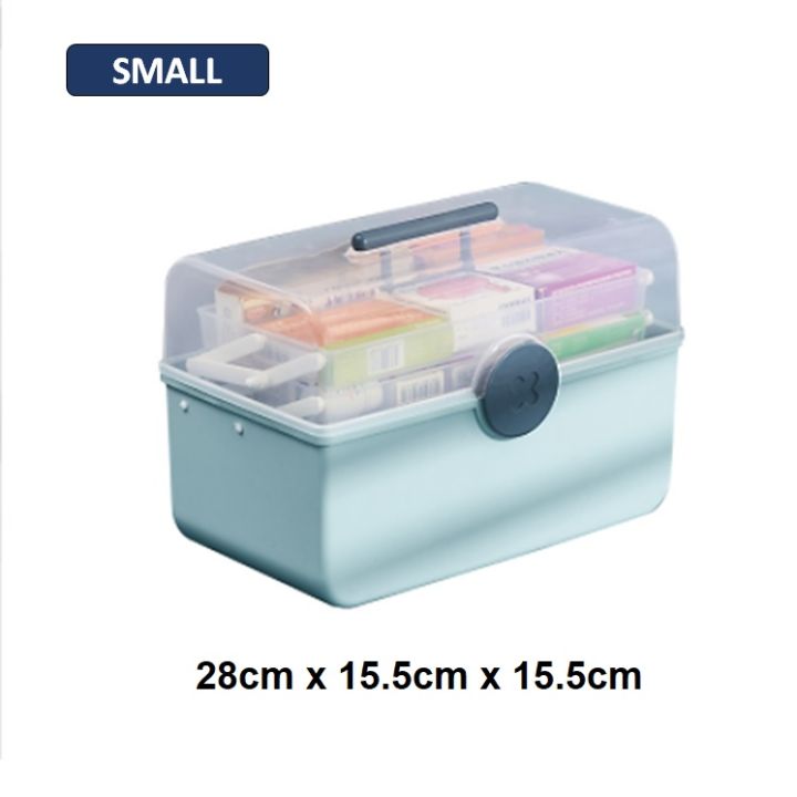3 Tier Storage Basic First Aid Medicine Portable Box Organizer Home ...