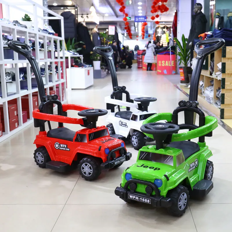 Kids Scooter Trolley In Four-Wheeled Music Hand Push Trolley