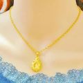 [Local Stock] Gold Necklace Pawnable Pure 18 K Saudi Original Necklace for Women Teardrop Openwork Pendant Necklace Fashion Jewelry Birthday Wedding Engagement Gift Buy 1 Take 1 Earrings Fashion Jewelrdangling. 