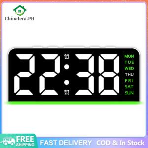 LED Digital Alarm Clock Electronic Wall Clock Temperature/Date Display Desk Alarm Clock Multifunctional for Students