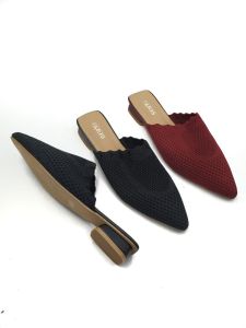 Sandal Selop Rajut Teplek Wanita Hak 1cm Import Warna Selop kekinian Bahan berkwalitas dan elastis nyaman di pakai dan praktis juga Fashionable