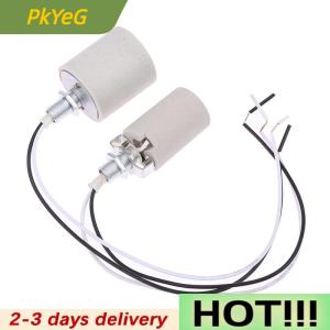 PkYeG LED Light Ceramic Screw Heat Resistant Adapter Home Use Socket Round For E14 Bulb Base E27 Lamp Holder With Cable