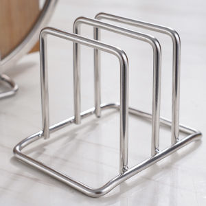 Household stainless steel cutting board shelf kitchen shelf cutting board storage shelf cutting board shelf pot cover