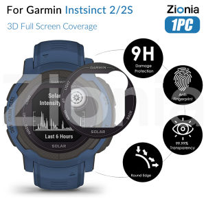 Zionia 1PC 20D HD Replacement Full Screen Curved Edge Full Coverage Protector Film for Garmin Instinct 2 2S dezl Camo Surf Solar Tactical Instinct2 Instinct2S Smart Sport Watch HD 9H 3D Protective Glass Explosion-proof Anti Scratch Film Accessories