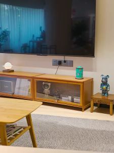 【LDIES】TV Cabinet TV Console Bamboo Simple Modern TV Cabinet Tea Table Coffee Table Side Table With Door- 60/70/80cm