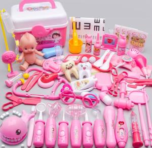 Little doctor toy girl medical box suit nurse child injection simulation play house boy stethoscope baby