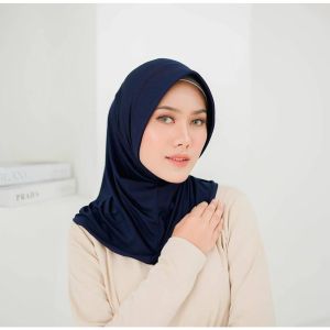 Hijab Bergo Jilbab Kerudung Volly Sport Olahraga / hijab instan sehari-hari bahan Jersey