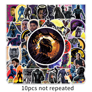 50PCS Disney Marvel Superhero Black Panther Sticker DIY Car Laptop Luggage Skateboard Sticker