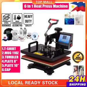 [1 Year Warranty] 6 in1 Multifunction Heat Press Machine mini printer for T-Shirt / Mug / Plate / Capprinter for small business