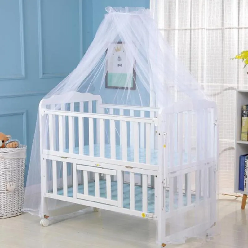 Baby Cot White Cot Canopy KUB Breathable Crib Mosquito Net Canopy