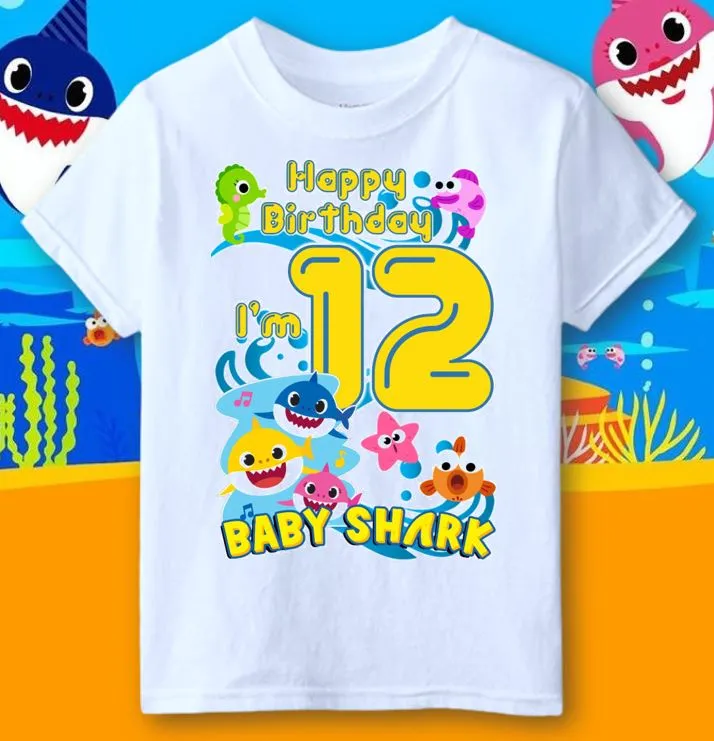 baby shark birthday shirt boy