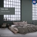 TOA 4SEASON สีน้ำอะคริลิกแท้ 100% คุณภาพสูง ฟิล์มสียึดเกาะดีเยี่ยม ภายนอกและภายใน (ขนาด 1/4 แกลอน)(โทนเทา). 