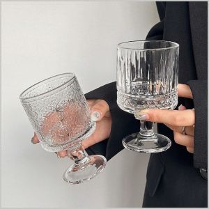 Embossed Sunflower Tall Glasses Wine Glasses Drinking Mugs Highvalue Design Juice Glasses