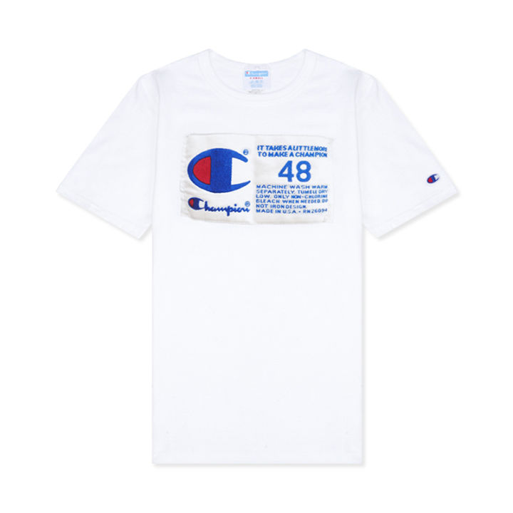 Champion MenS T-Shirt Solid Color Short-Sleeved T-Shirt Life Line