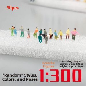 MASTERYX 10/50pcs Mixed Color Model Building People Assorted Poses Multistyles Figures Passengers 1:25/1:30/1:300 Scale Train Scenery Passengers