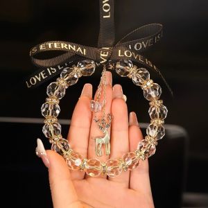 【Ship in 24H】Car pendant interior decoration 小红书同款汽车挂件水晶车载吊坠后视镜车内挂饰高级感车挂件高档