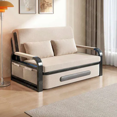 Bed Sofa Storage Bed Multifunctional Retractable Foldable Bed Removable and Washable Dual-Use Folding Single Bed Home Living Room