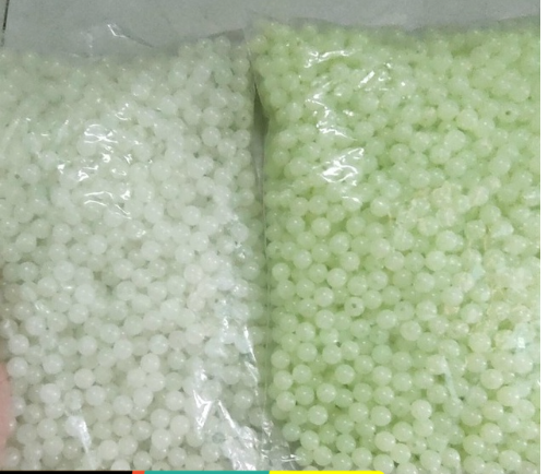 25gam hạt nhựa tròn dạ quang phát sáng trong đêm nhiều size 6,8,10,12mm ...