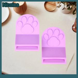 [Nicoles] 2Pcs Cat Food Can Opener Pet Cat Cog Food Bottle Opener Portable Non-Slip Easy Grip Easyclean Material Kitchen Tools