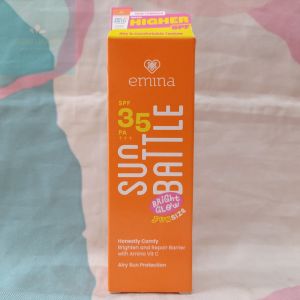EMINA Battle Sun Protection SPF 30 Pa +++ 50ml / Sunscreen / Skincare Sun Proctection / Cream Tabir Surya SPF 30 / Emina Sun Proctection Kemasan Baru / sunblok / krim tabir surya / BPOM / asli / original