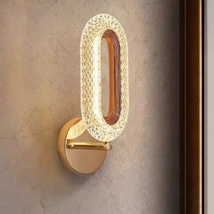 YHLAMP New Modern Design Wall Lamp Crystal Wall Lamp Nordic Simple Living Room Corridor Bedroom Creative Wall Lamp
