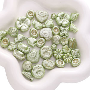 10-15pcs 8-29mm Acrylic Imitation Picasso Gold Border Mixed Styles Beads for DIY Necklace Bracelet Earring Keychain Jewelry Making