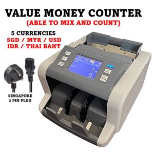 Singapore Value Currency Money Notes Bill Counter Counting Machine / Currency Counter Machine / Money Counter Machine
