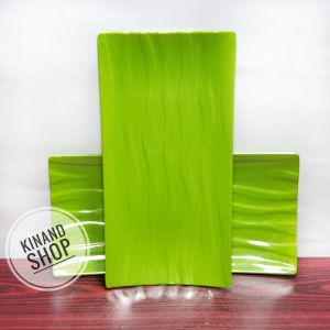 3 PCS PIRING MELAMIN SUSHI 26 CM  ULIR KOTAK TEBAL DAN MEWAH