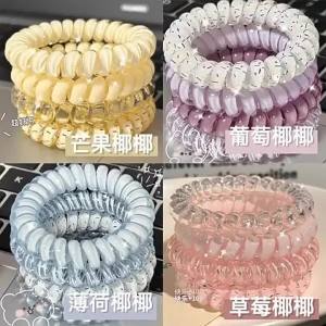 [Buy 1Get 1 Free] Phụ kiện tóc ngọt ngào phong cách Hàn Quốc dây điện thoại mùa hè vòng tóc cao cấp cho phụ nữ dây buộc tóc đa năng dây buộc tóc đàn hồi