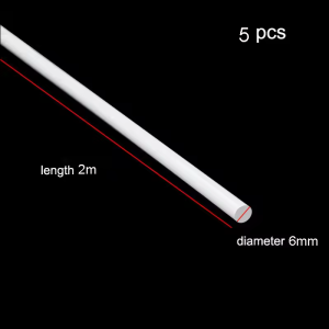 5Pcs Greenhouse Fiber Class Rod Support 6/8mm Solid Glass Fiber Rod Greenhouse Hoops for Grow Tunnel