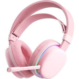 【SETUP BUDOL】 AULA G7 Wireless Gaming Headset 7.1 Surround Sound AI Noise-Cancel Mic E-sports Headset