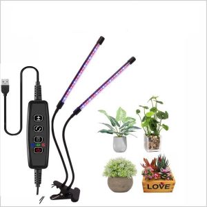 LED USB Grow Light Phytolamp for Plants with Control Full Spectrum 3000K Lights Home Flower Seedling Clip Phyto Lamp