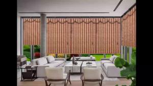 Sunshade For Home Window Bamboo Roller Blind  Shading Balcony Partition Household Hotel Bed & Breakfast Curtain Punch-Free Bamboo Blinds Roller