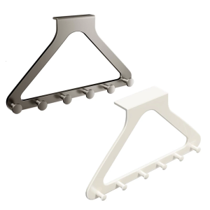 Extra Strength Auto Adhesive Door Hook Rustproof Metal Hangers For Coat Backpacks Accessories Home Office Use