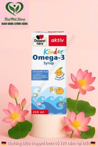 Siro omega 3 cho trẻ Doppelherz Kinder Omega-3 Syrup hỗ trợ phát triển não bộ và thị lực cho trẻ