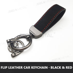 SEAMETAL Suede Metal Buckle Car Keychains Universal Key Chain Luxury Keyring Auto Interior Accessories