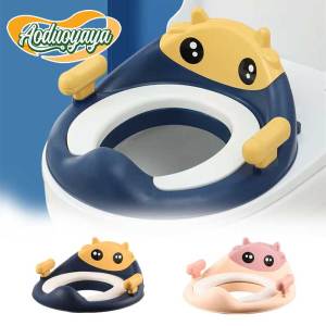 Aoduoyaya Childrens Toilet Set:Baby Learns To Use The Toilet IndependentlyPU Comfortable Seat CushionChildrens Toilet Seat