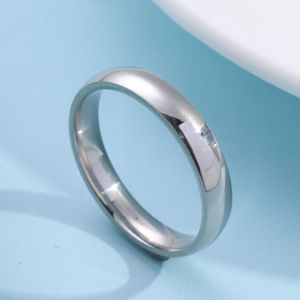 Biển jjt nhẫn thép titan thanh lịch cho các cặp vợ chồng thiết kế hình học đơn giản thời trang và bền